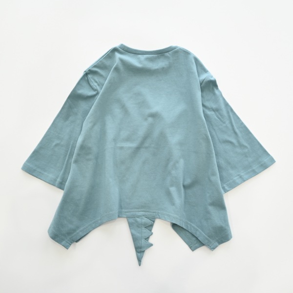 【25FW】恐竜なりきり ロングＴシャツ / ブルー