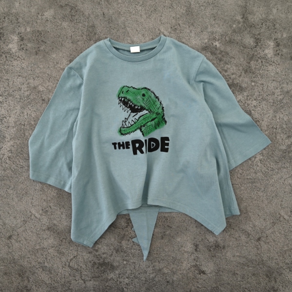 【25FW】恐竜なりきり ロングＴシャツ / ブルー