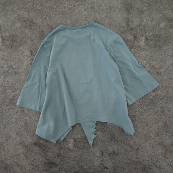 【25FW】恐竜なりきり ロングＴシャツ / ブルー