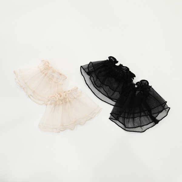 【25FW】チュール付けフリル / ブラック
