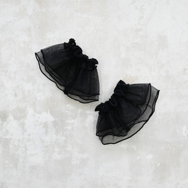 【25FW】チュール付けフリル / ブラック