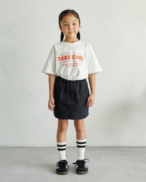 【アンディニー】デニムショートスカート / ブラック