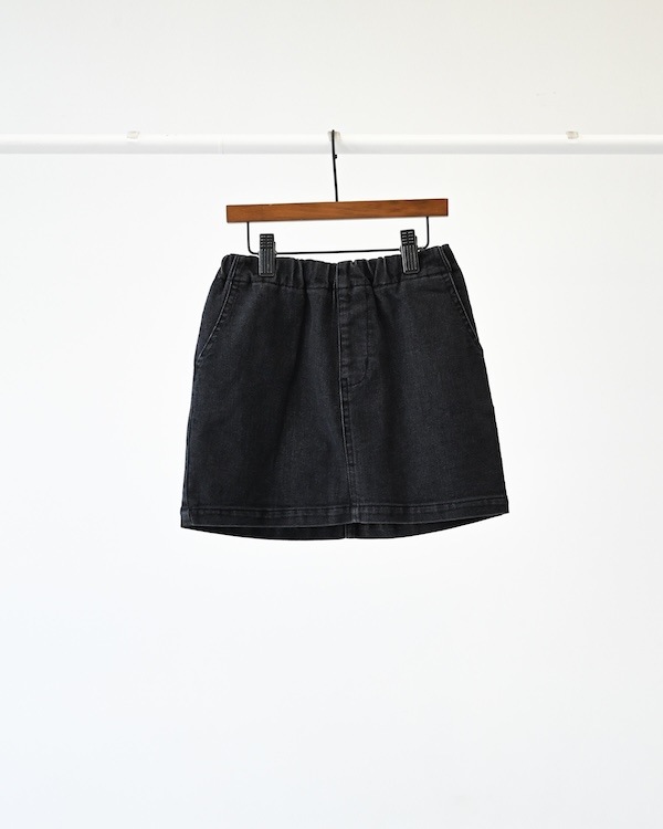 【アンディニー】デニムショートスカート / ブラック