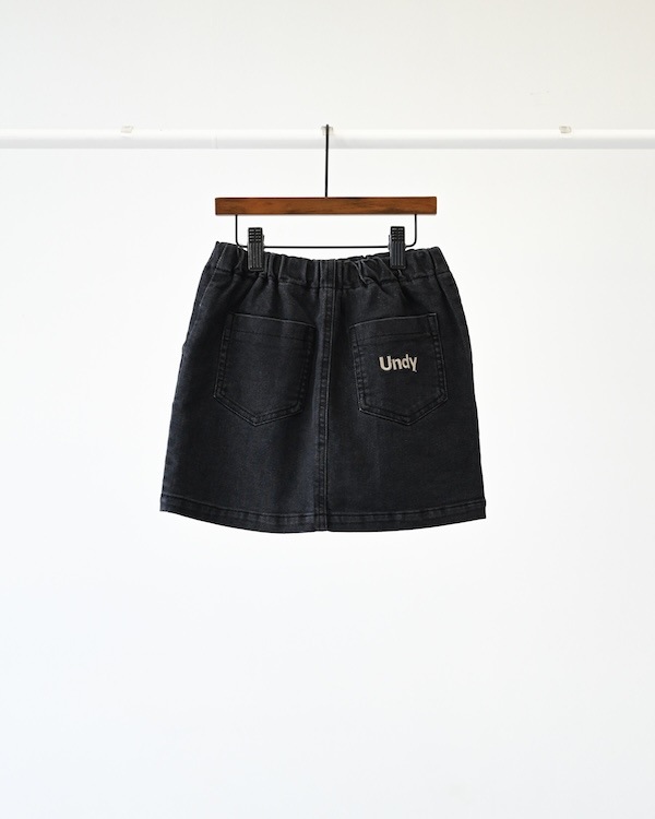 【アンディニー】デニムショートスカート / ブラック
