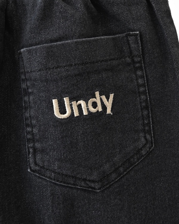 【アンディニー】デニムショートスカート / ブラック