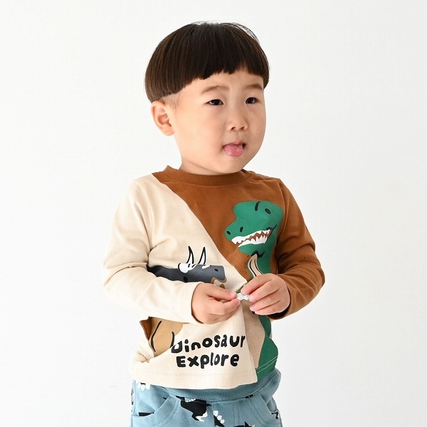 【25FW】恐竜 ロングＴシャツ / アイボリー