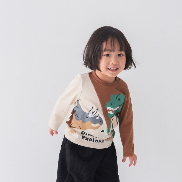 【25FW】恐竜 ロングＴシャツ / アイボリー