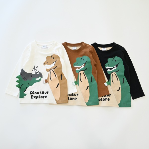 【25FW】恐竜 ロングＴシャツ / アイボリー