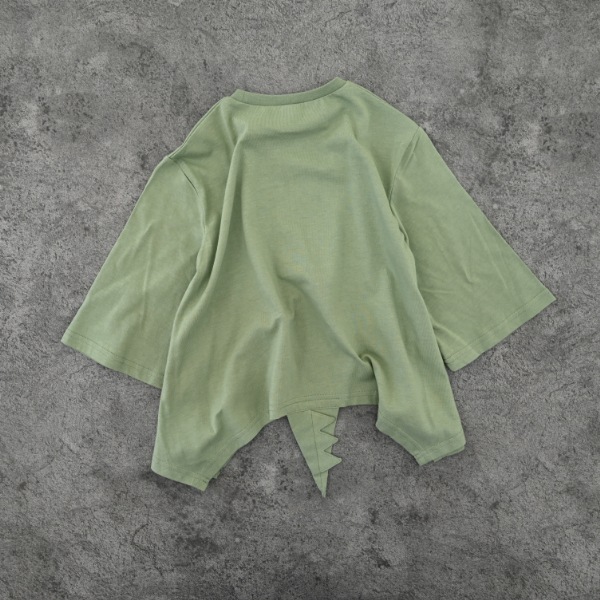 【25FW】恐竜なりきり ロングＴシャツ / オリーブ