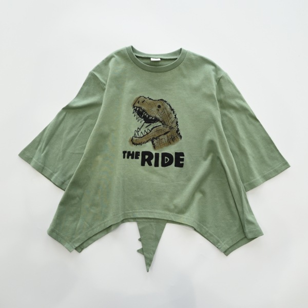 【25FW】恐竜なりきり ロングＴシャツ / オリーブ