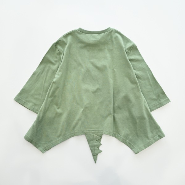 【25FW】恐竜なりきり ロングＴシャツ / オリーブ