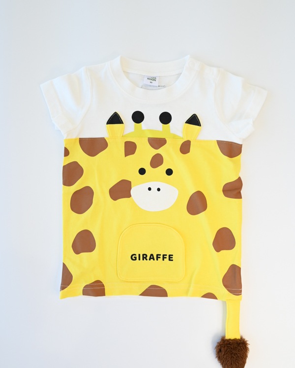 【チークルーム】きりん Tシャツ / オフホワイト