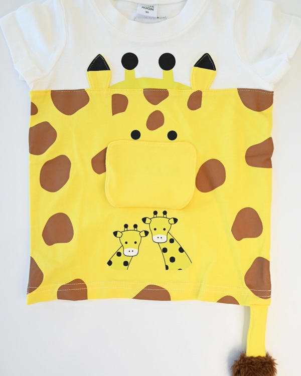 【チークルーム】きりん Tシャツ / オフホワイト