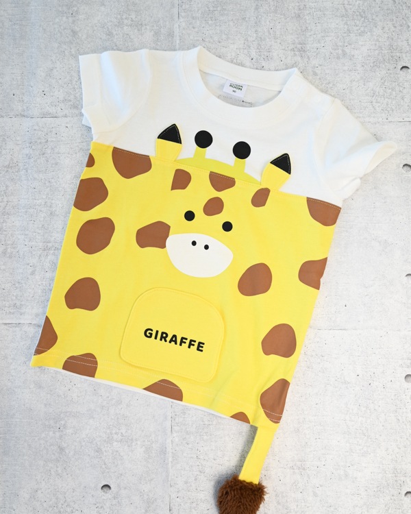 【チークルーム】きりん Tシャツ / オフホワイト