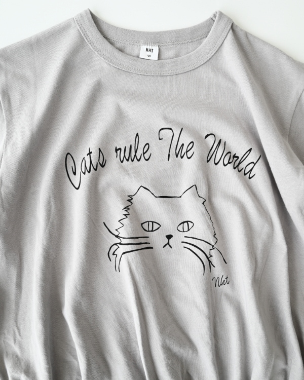 【エヌエイチティー】CatバルーンＴシャツ / グレー
