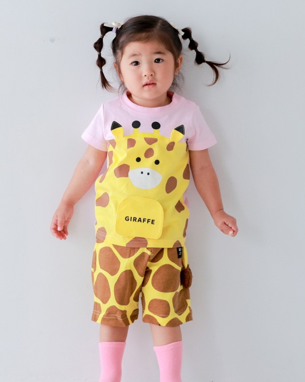 【26SS】きりん Tシャツ / ピンク