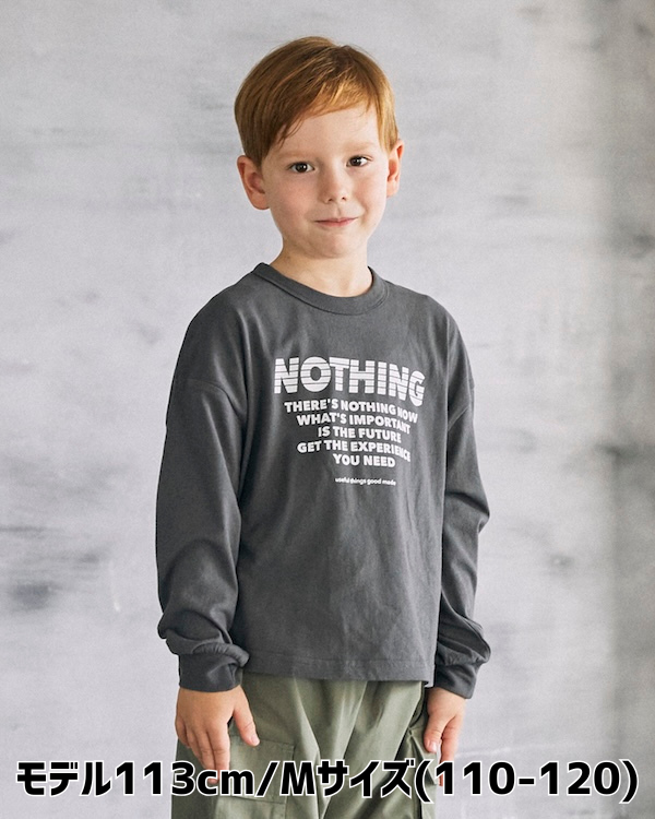 【ジェネレーター】NOTHING L/S Tシャツ / チャコールグレー