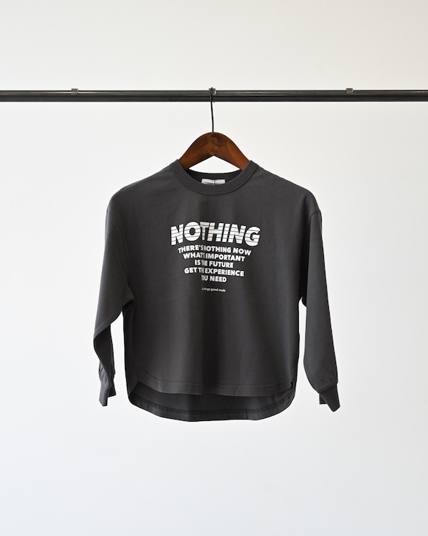 【ジェネレーター】NOTHING L/S Tシャツ / チャコールグレー