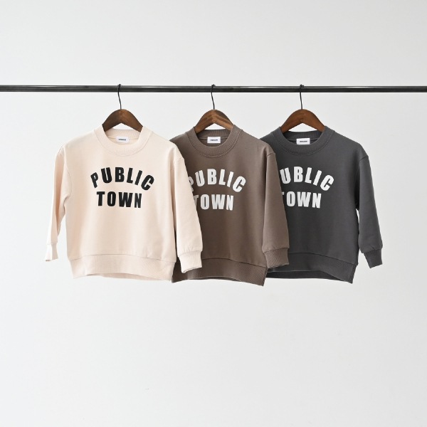 【25FW】PUBLIC トレーナー / チャコールグレー