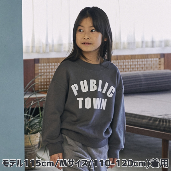 【25FW】PUBLIC トレーナー / チャコールグレー