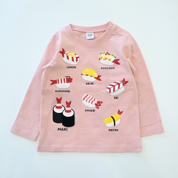 【25FW】えび祭り ロングＴシャツ / ピンク