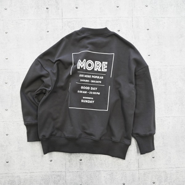 【25FW】WONDER トレーナー / チャコールグレー