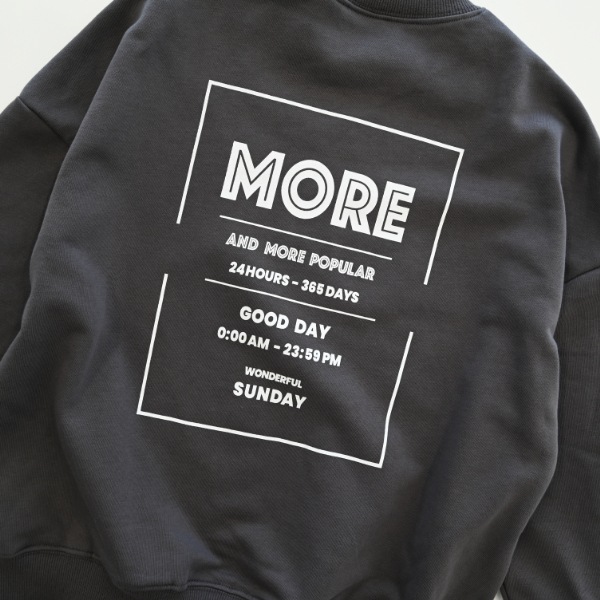 【25FW】WONDER トレーナー / チャコールグレー