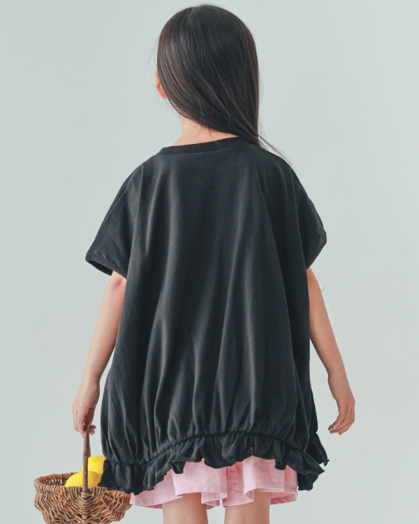 【エヌエイチティー】ハートバルーンＴシャツ / ブラック