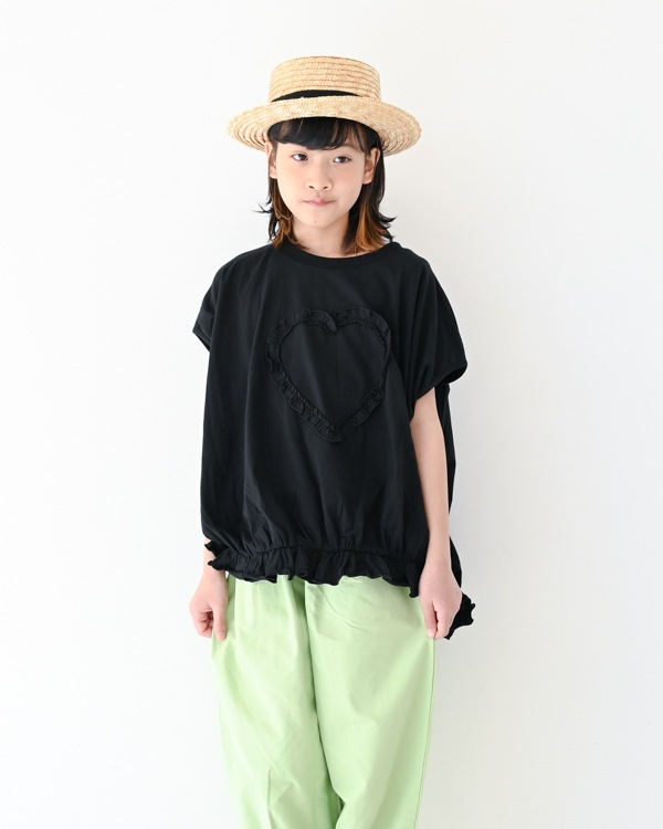 【エヌエイチティー】ハートバルーンTシャツ / ブラック