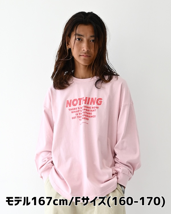 【ジェネレーター】NOTHING L/S Tシャツ / ピンク