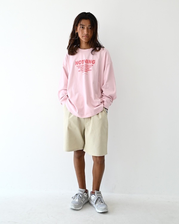 【ジェネレーター】NOTHING L/S Tシャツ / ピンク