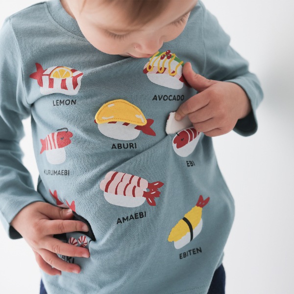 【25FW】えび祭り ロングＴシャツ / ブルー