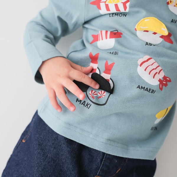 【25FW】えび祭り ロングＴシャツ / ブルー