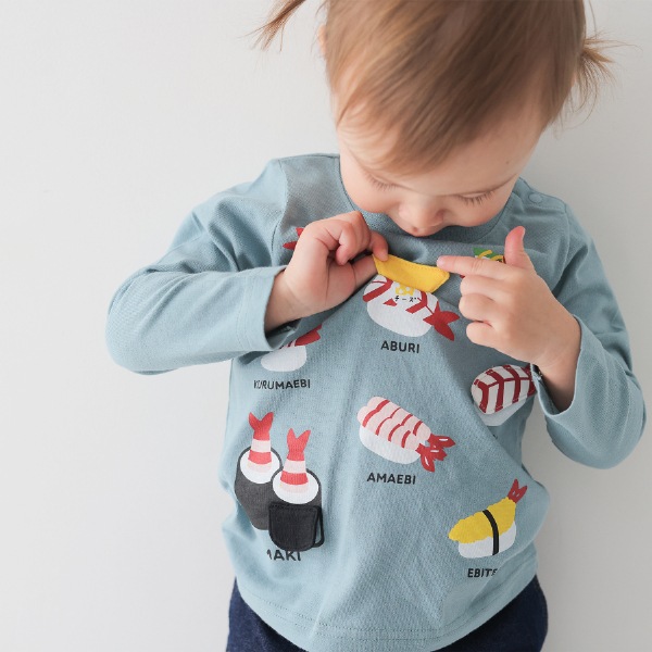 【25FW】えび祭り ロングＴシャツ / ブルー