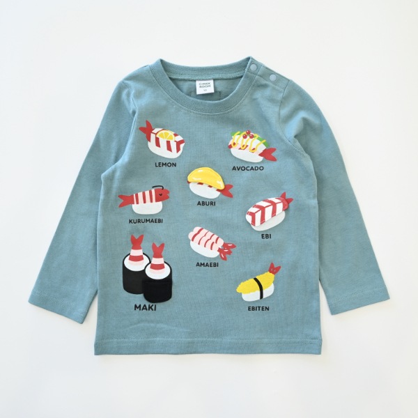 【25FW】えび祭り ロングＴシャツ / ブルー