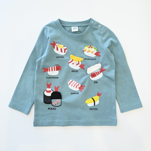 【25FW】えび祭り ロングＴシャツ / ブルー