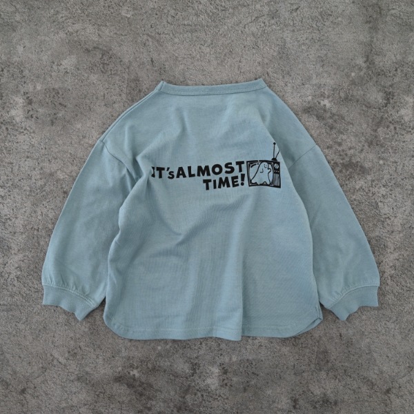 【25FW】おばけポケット ロングＴシャツ / ブルー