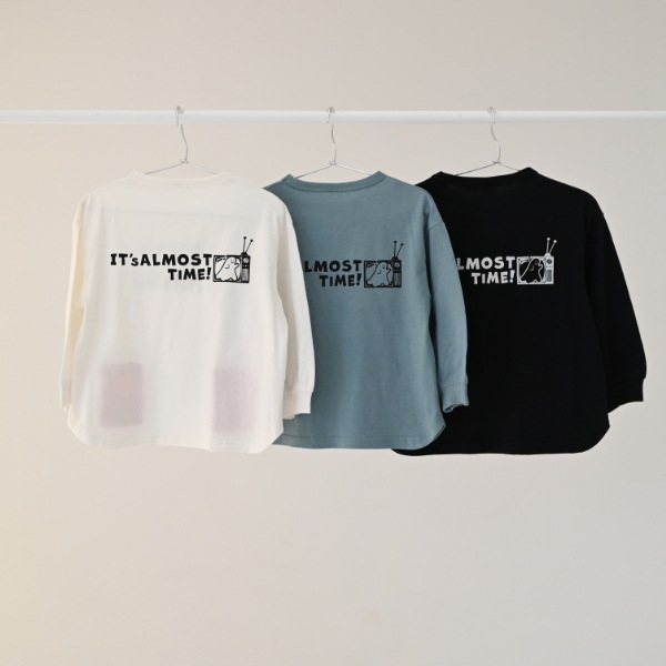 【25FW】おばけポケット ロングＴシャツ / ブルー