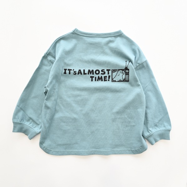 【25FW】おばけポケット ロングＴシャツ / ブルー