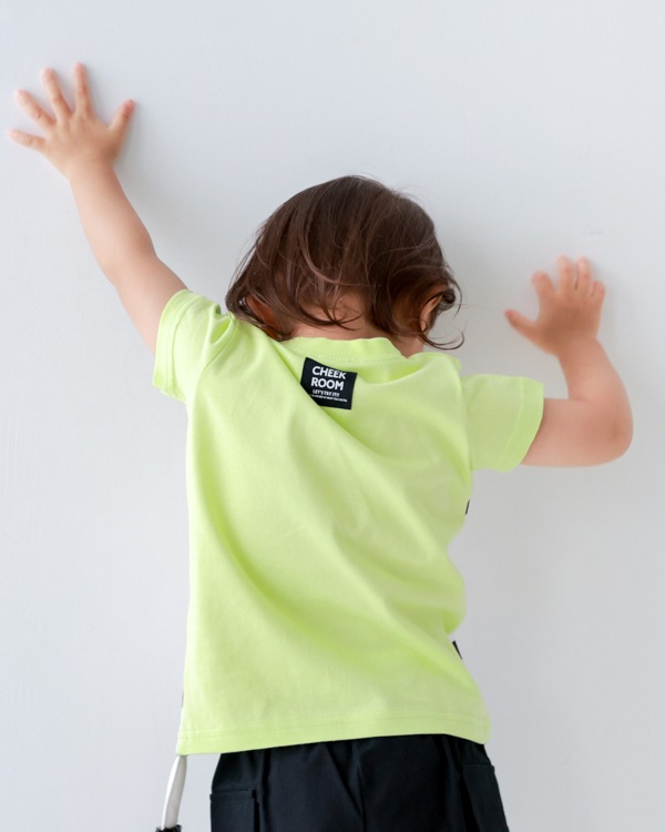 【チークルーム】しまうま Tシャツ / ライトグリーン