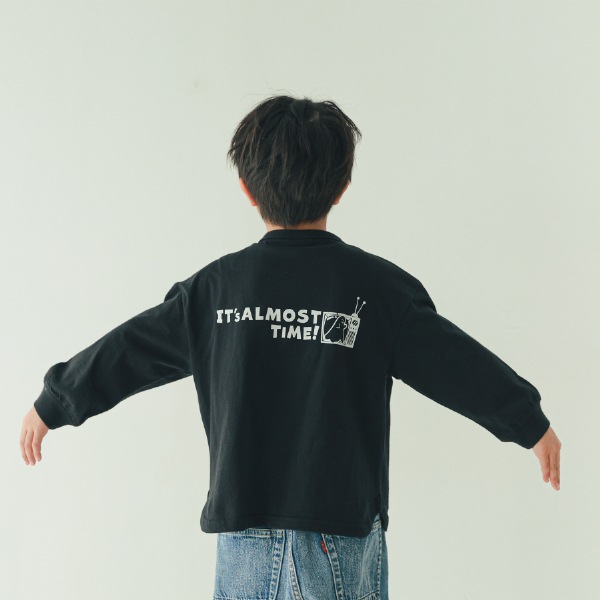 【25FW】おばけポケット ロングＴシャツ / ブラック