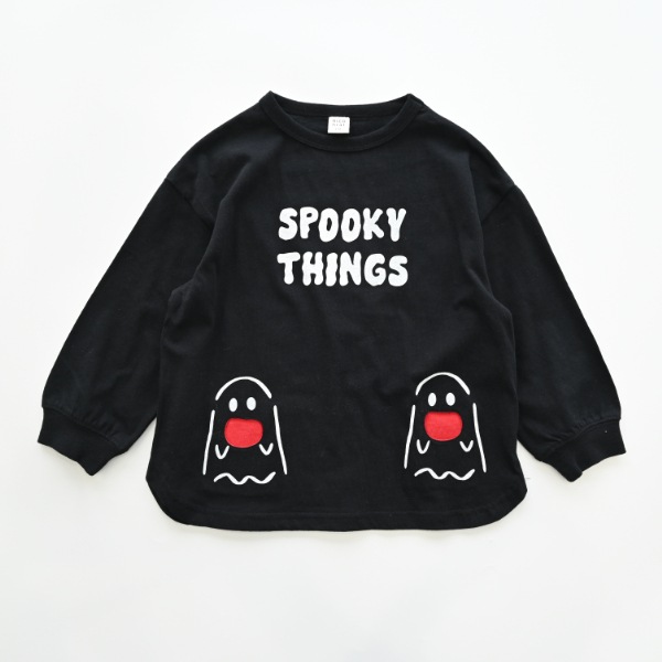 【25FW】おばけポケット ロングＴシャツ / ブラック
