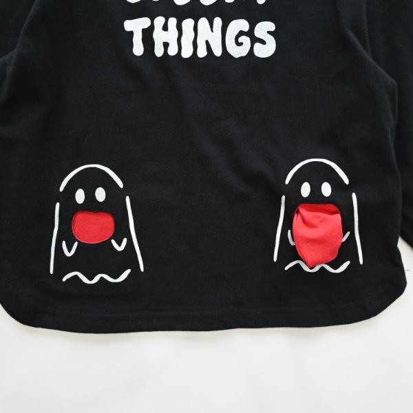 【25FW】おばけポケット ロングＴシャツ / ブラック