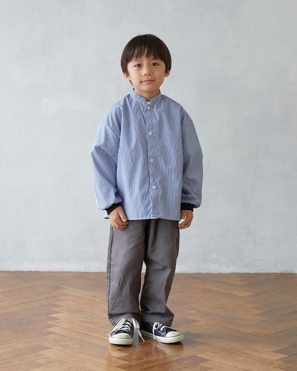 【フォブ】ギンガムチェックシャツ / ブルー