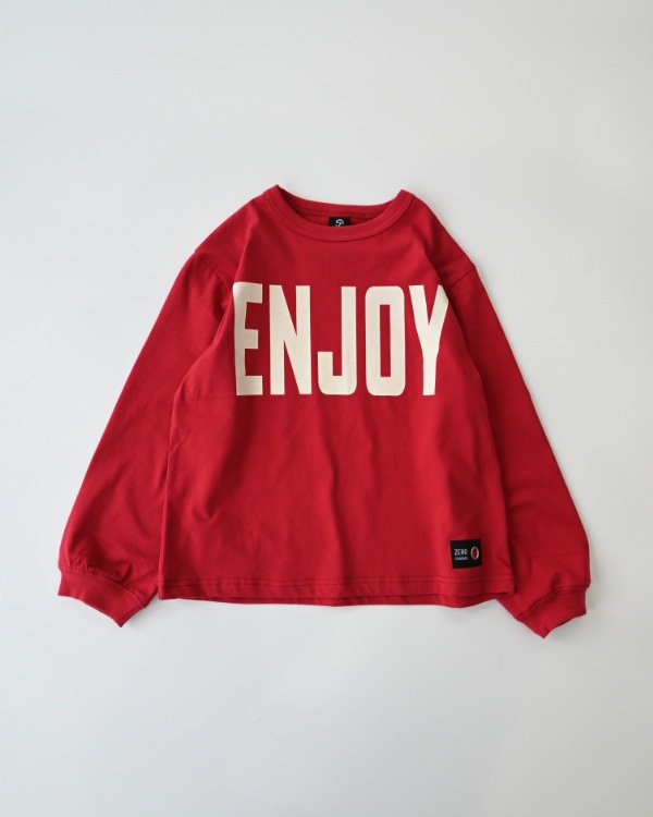 【ゼロスタンダード】ENJOYロングTシャツ / レッド