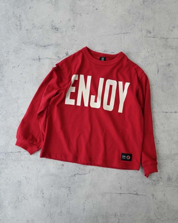 【ゼロスタンダード】ENJOYロングTシャツ / レッド