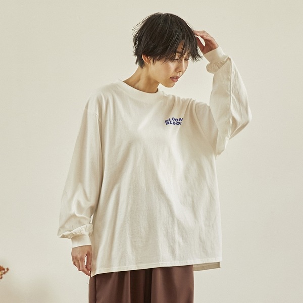 【25FW】FLOWERS L/S Tシャツ / ホワイト