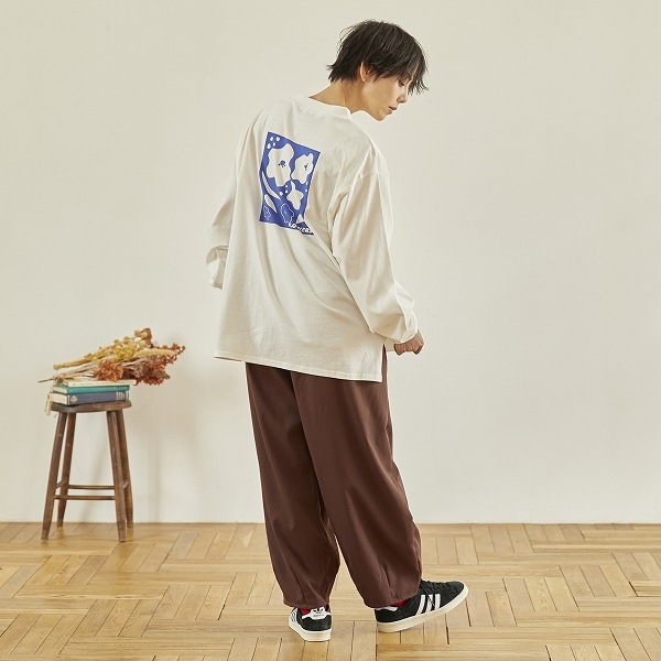 【25FW】FLOWERS L/S Tシャツ / ホワイト