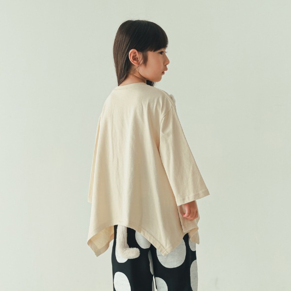 【25FW】ねこ ロングＴシャツ / アイボリー
