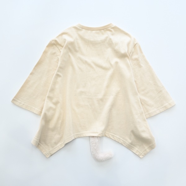 【25FW】ねこ ロングＴシャツ / アイボリー